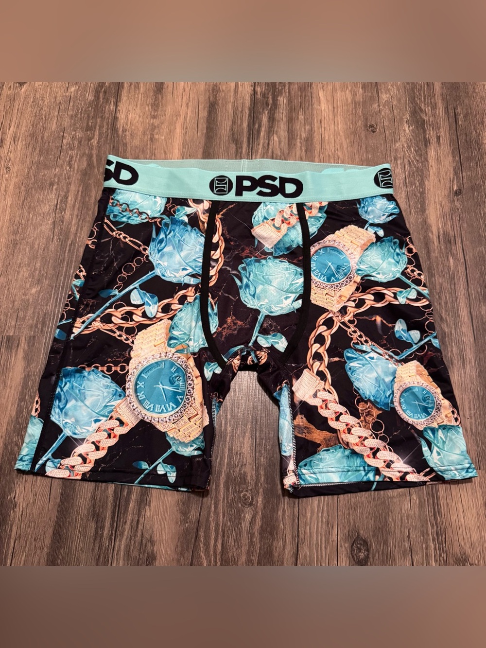 Ethika Men's Underwear Boxer Brief The Staple Fit XL Icy Time Crown Gold